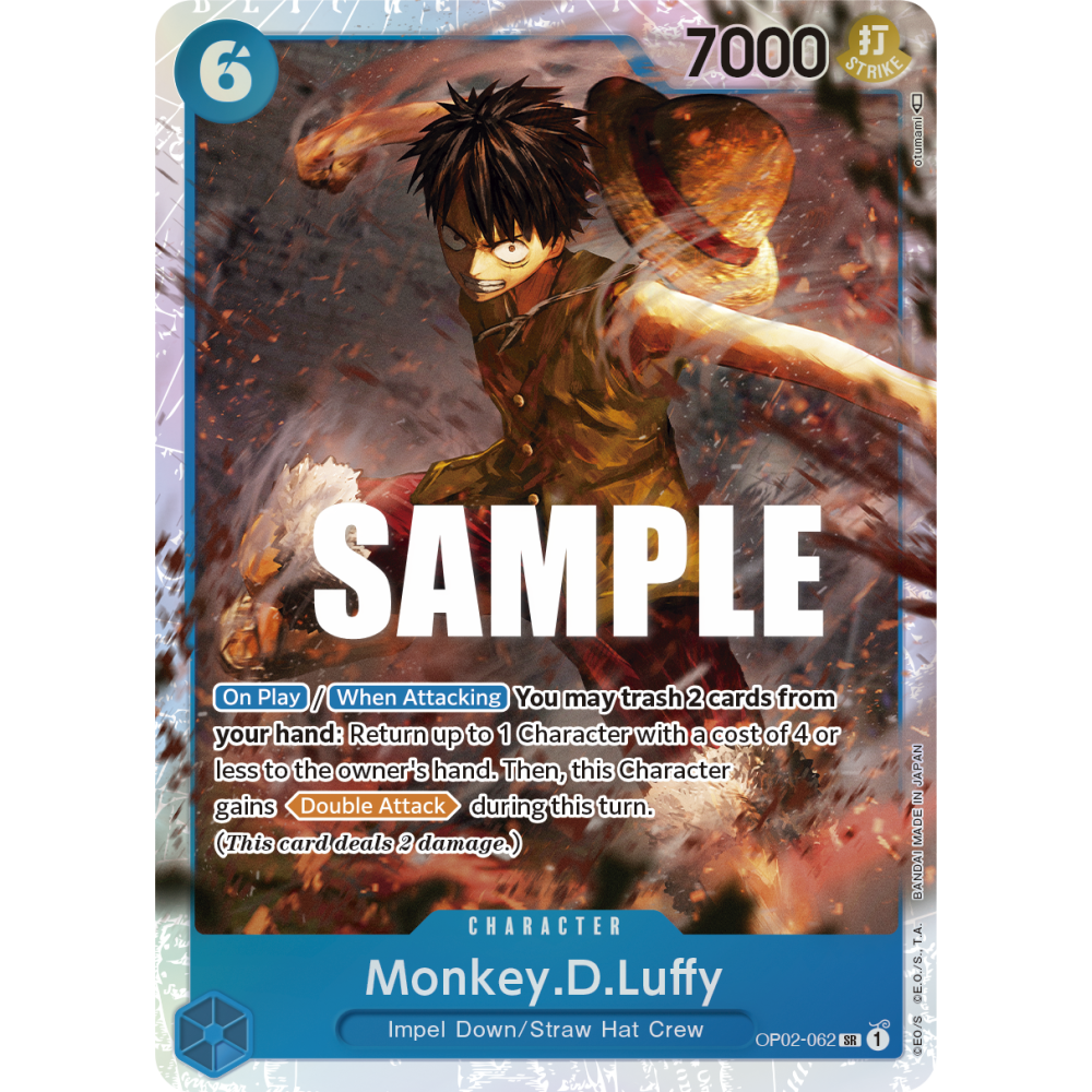 Monkey.D.Luffy: Carte One Piece PARAMOUNT WAR [OP02] N°OP02-062