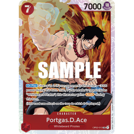 Portgas.D.Ace: Carte One Piece PARAMOUNT WAR [OP02] N°OP02-013