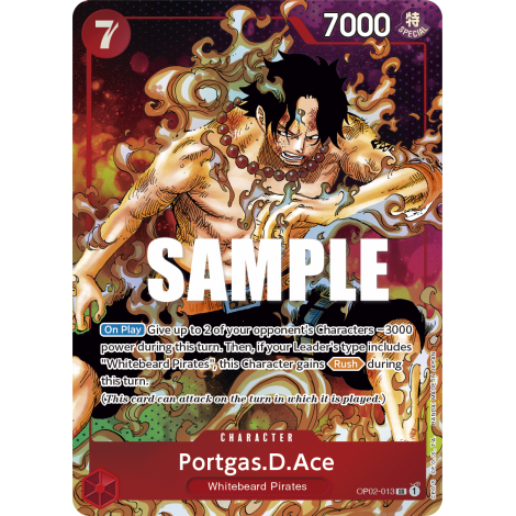 Portgas.D.Ace: Carte One Piece PARAMOUNT WAR [OP02] N°OP02-013