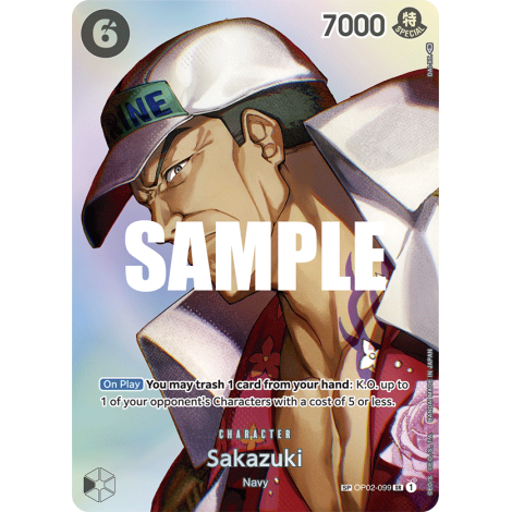 Sakazuki: Carte One Piece KINGDOMS OF INTRIGUE [OP04] N°OP02-099