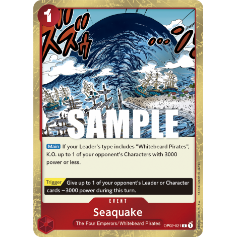 Seaquake: Carte One Piece PARAMOUNT WAR [OP02] N°OP02-021