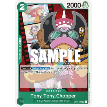 Tony Tony.Chopper: Carte One Piece PARAMOUNT WAR [OP02] N°OP02-034