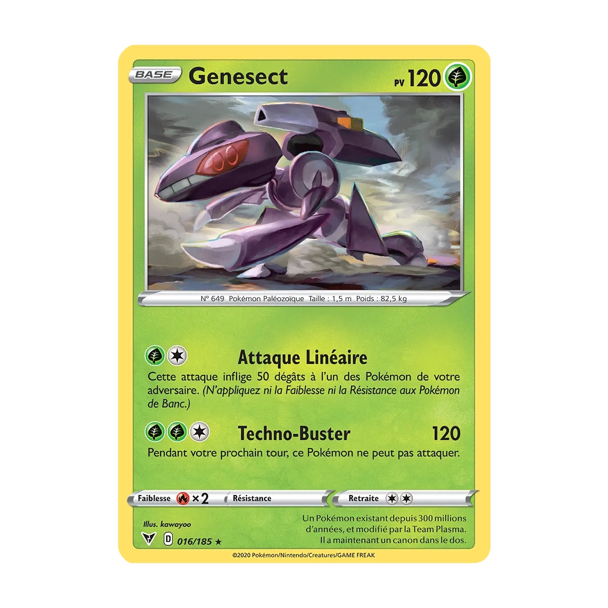 Genesect, carte Holographique Épée et Bouclier Voltage Éclatant