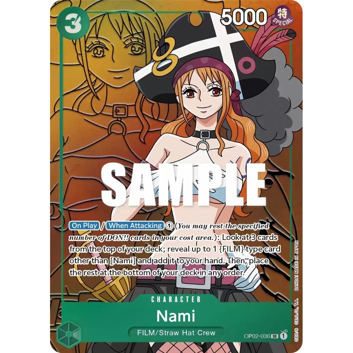 Nami: Carte One Piece PARAMOUNT WAR [OP02] N°OP02-036