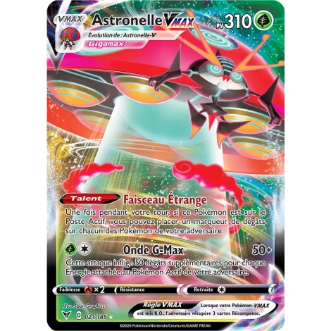 Astronelle 021/185 : Joyau Holographique rare VMAX de l'extension Pokémon Épée et Bouclier Voltage Éclatant