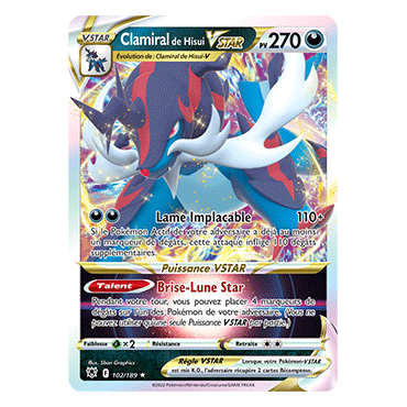 Découvrez Clamiral de Hisui, carte Holographique rare STAR de la série Astres Radieux