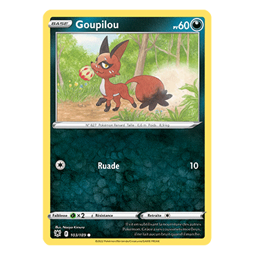 Goupilou 103/189 : Joyau Commune de l'extension Pokémon Astres Radieux