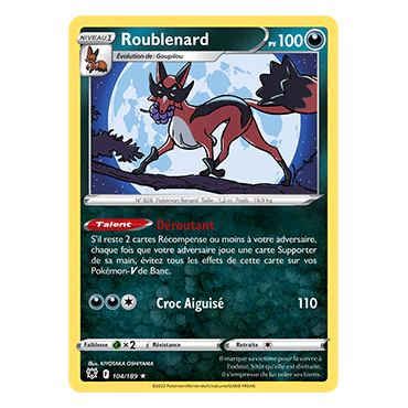 Roublenard 104/189 : Joyau Rare de l'extension Pokémon Astres Radieux