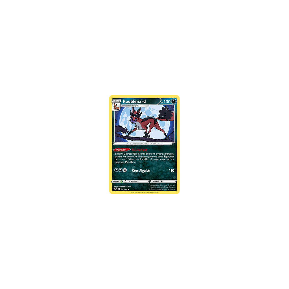 Roublenard 104/189 : Joyau Rare de l'extension Pokémon Astres Radieux