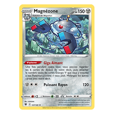 Carte Magnézone - Holographique rare de Pokémon Astres Radieux 107/189
