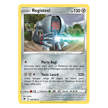 Découvrez Registeel, carte Rare de la série Astres Radieux