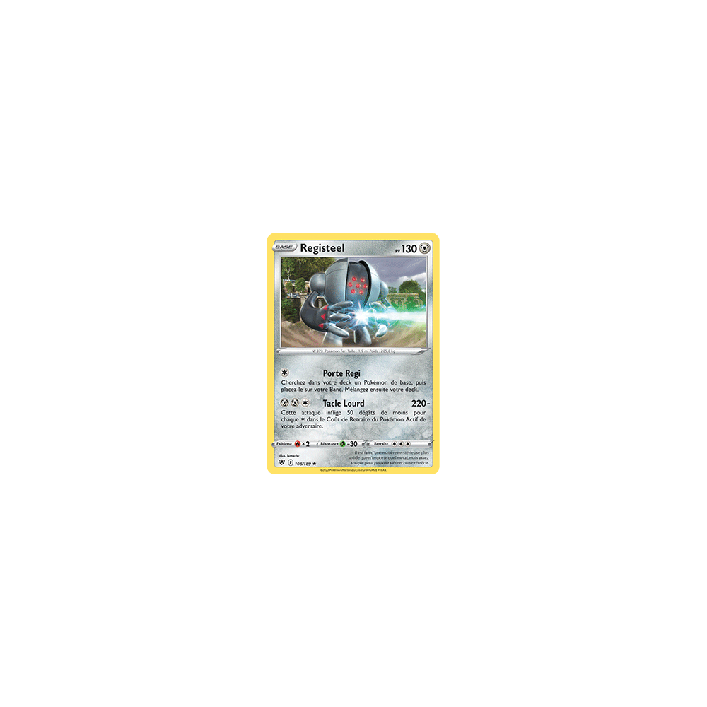 Découvrez Registeel, carte Rare de la série Astres Radieux