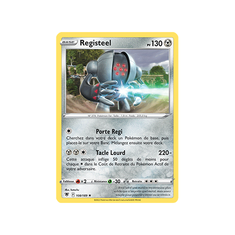 Découvrez Registeel, carte Rare de la série Astres Radieux