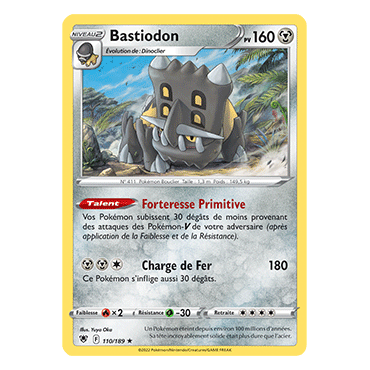 Bastiodon, carte Holographique rare de la série Astres Radieux