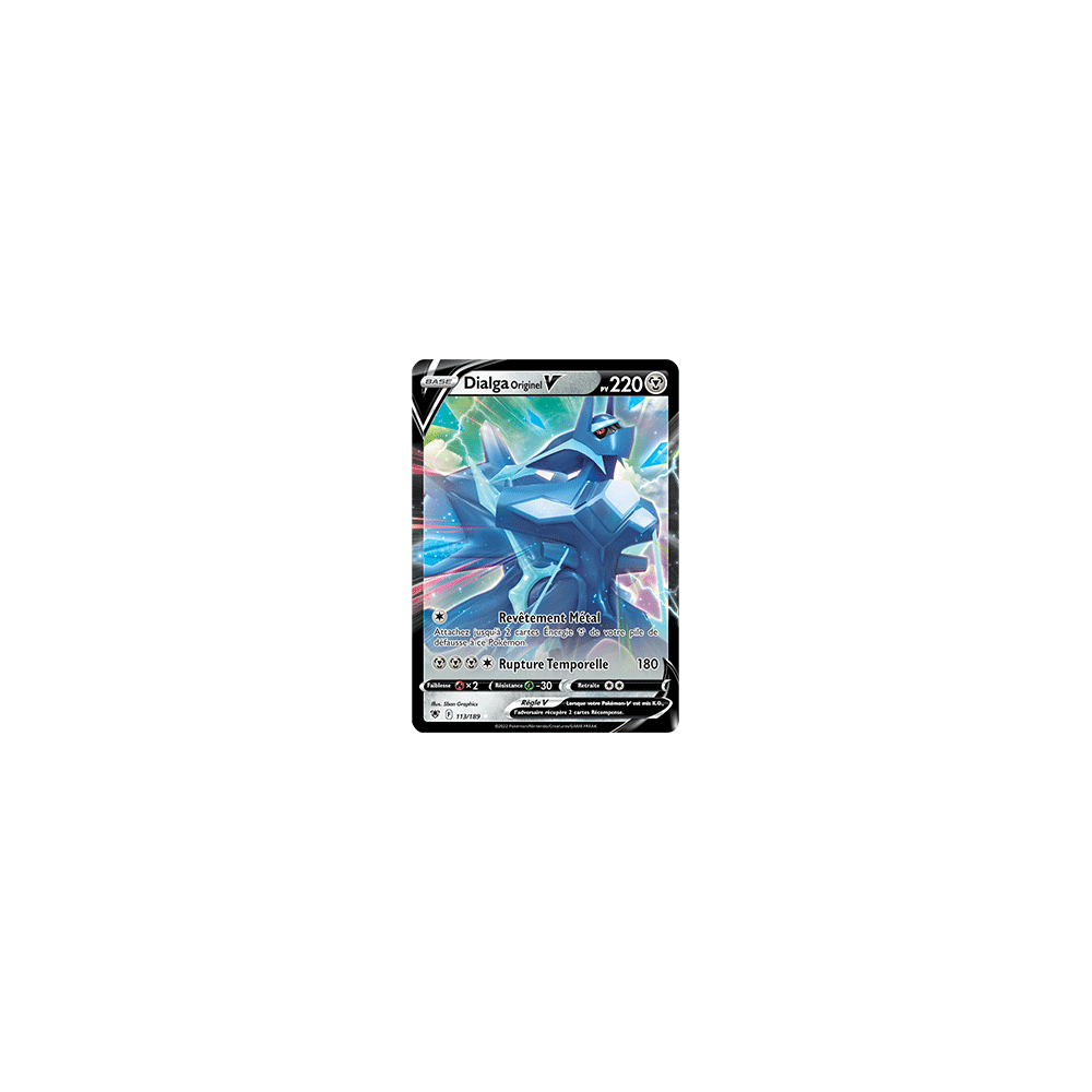 Dialga Originel 113/189 : Joyau Holographique rare V de l'extension Pokémon Astres Radieux