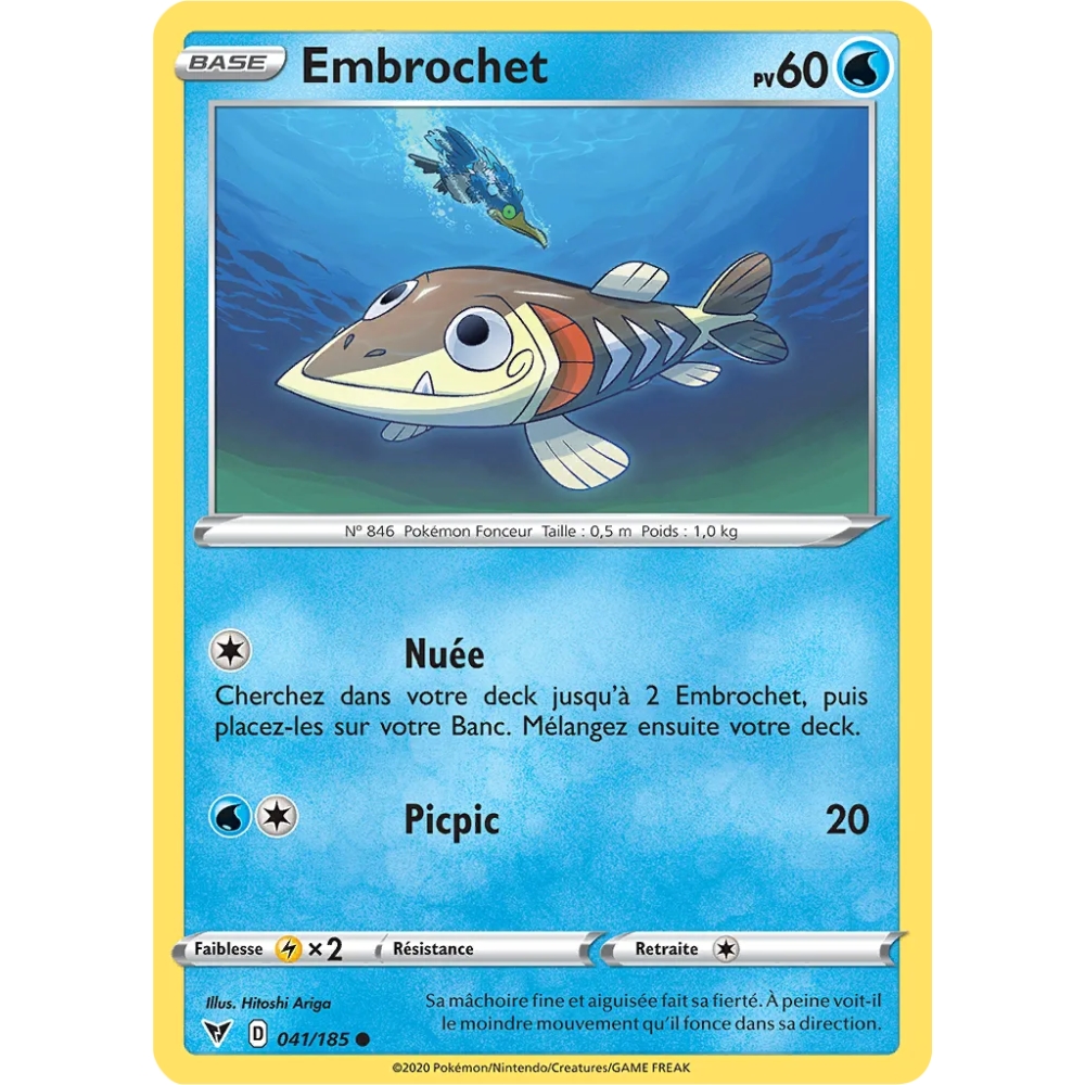 Carte Embrochet - Commune (Brillante) de Pokémon Épée et Bouclier Voltage Éclatant 041/185