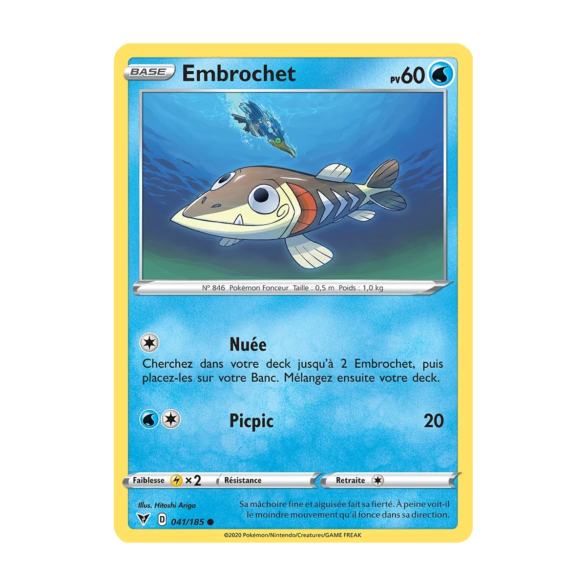 Carte Embrochet - Commune (Brillante) de Pokémon Épée et Bouclier Voltage Éclatant 041/185