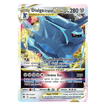Découvrez Dialga Originel, carte Holographique rare STAR de la série Astres Radieux