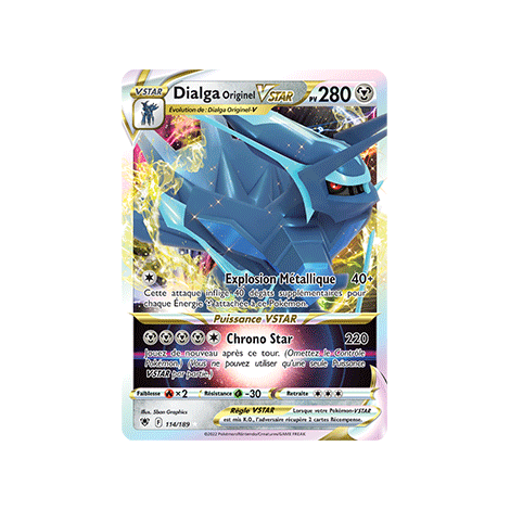 Découvrez Dialga Originel, carte Holographique rare STAR de la série Astres Radieux