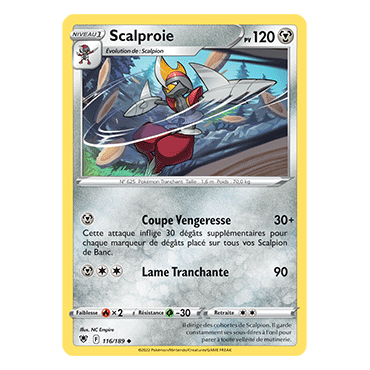 Scalproie 116/189 : Joyau Peu commune de l'extension Pokémon Astres Radieux