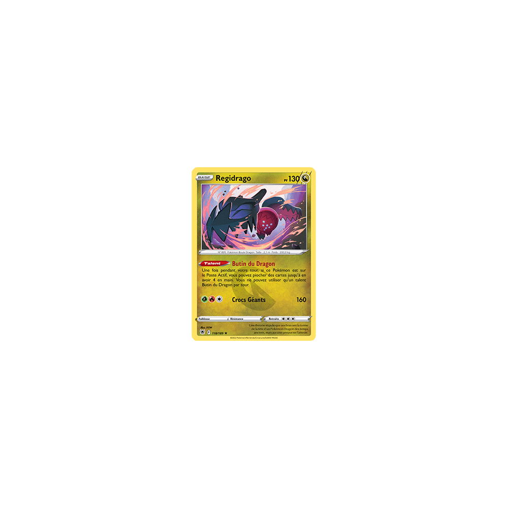 Regidrago 118/189 : Joyau Rare de l'extension Pokémon Astres Radieux