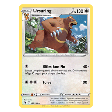 Découvrez Ursaring, carte Peu commune de la série Astres Radieux