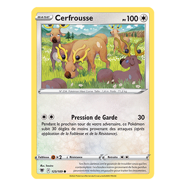 Cerfrousse 125/189 : Joyau Commune de l'extension Pokémon Astres Radieux