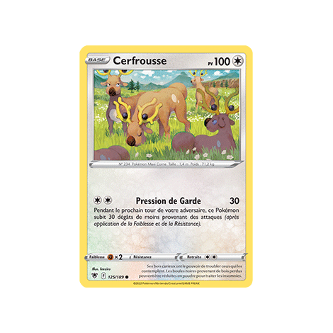 Cerfrousse 125/189 : Joyau Commune de l'extension Pokémon Astres Radieux