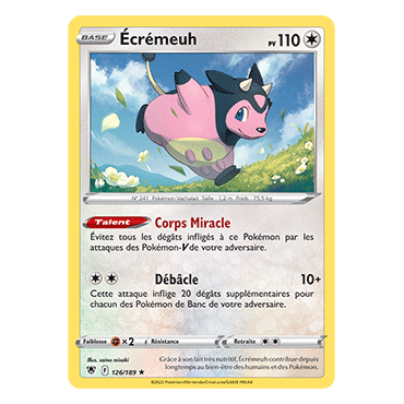 Carte Écrémeuh - Holographique rare de Pokémon Astres Radieux 126/189