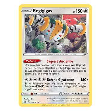 Regigigas, carte Holographique rare de la série Astres Radieux