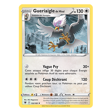 Découvrez Gueriaigle de Hisui, carte Rare de la série Astres Radieux