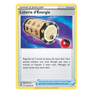 Découvrez Loterie d'Énergie, carte Peu commune de la série Astres Radieux