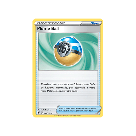 Carte Plume Ball - Peu commune de Pokémon Astres Radieux 141/189