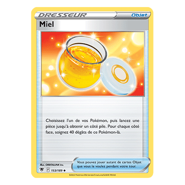 Carte Miel - Peu commune de Pokémon Astres Radieux 153/189