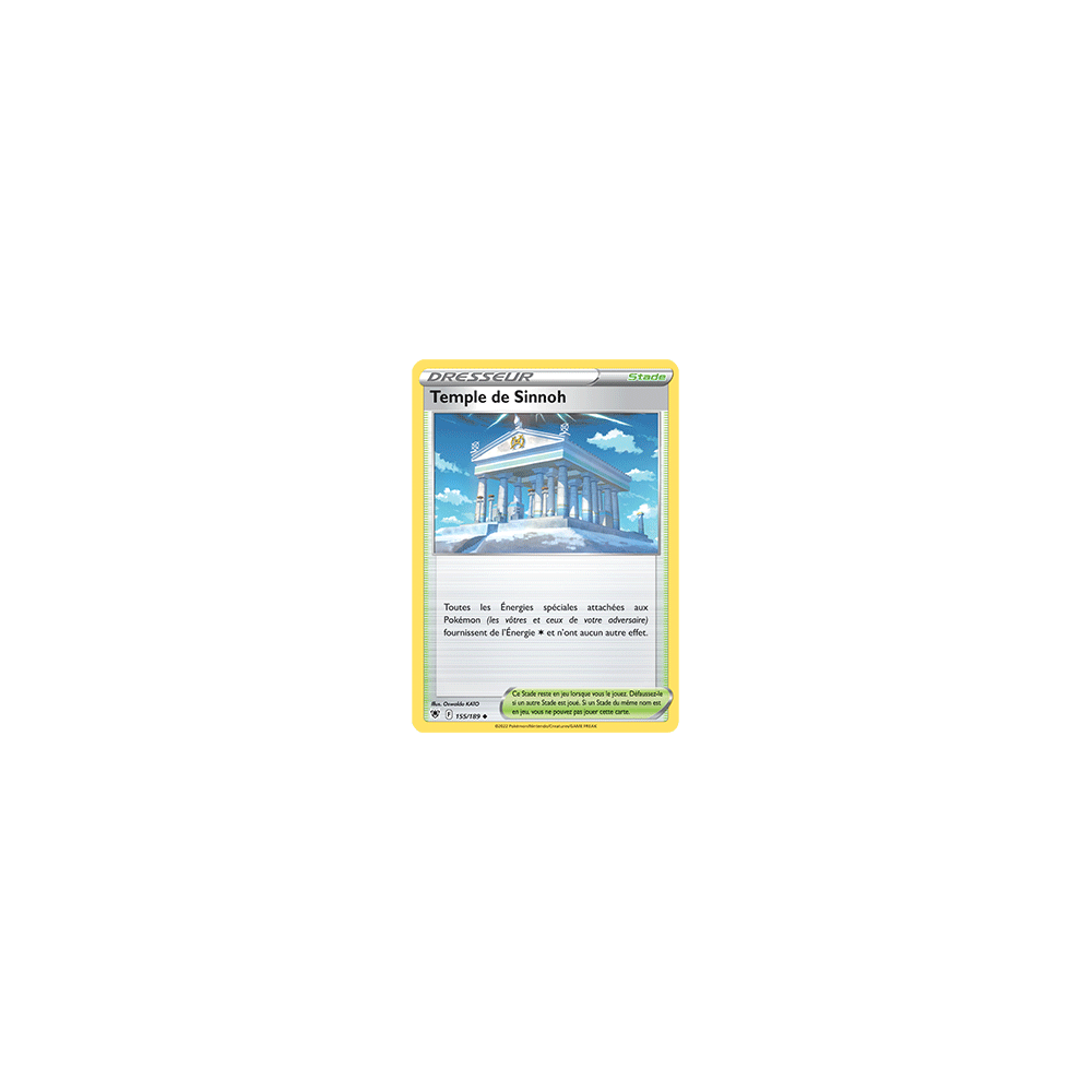 Carte Temple de Sinnoh - Peu commune de Pokémon Astres Radieux 155/189