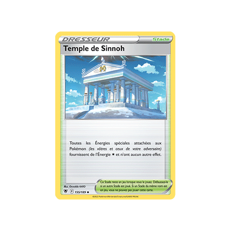 Carte Temple de Sinnoh - Peu commune de Pokémon Astres Radieux 155/189