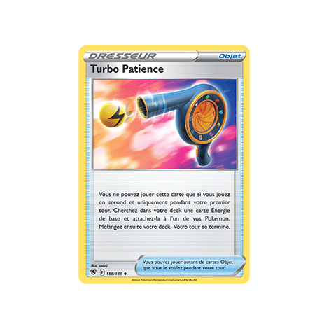 Découvrez Turbo Patience, carte Peu commune de la série Astres Radieux