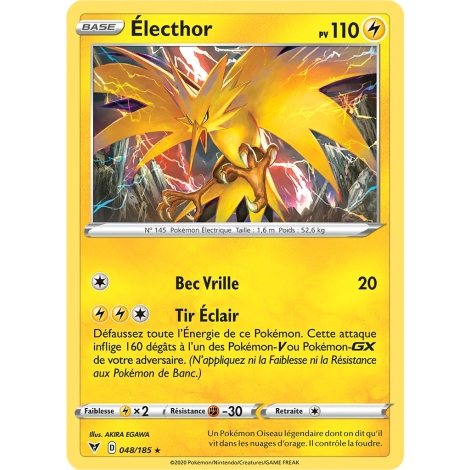 Électhor 048/185 Joyau Holographique Épée et Bouclier Voltage Éclatant