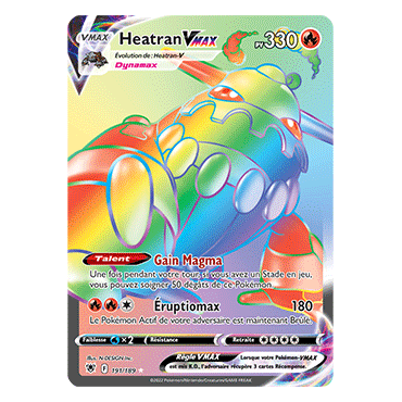 Découvrez Heatran, carte Arc-en-ciel rare de la série Astres Radieux