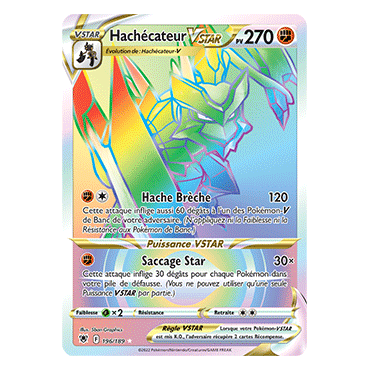Hachécateur 196/189 : Joyau Arc-en-ciel rare de l'extension Pokémon Astres Radieux