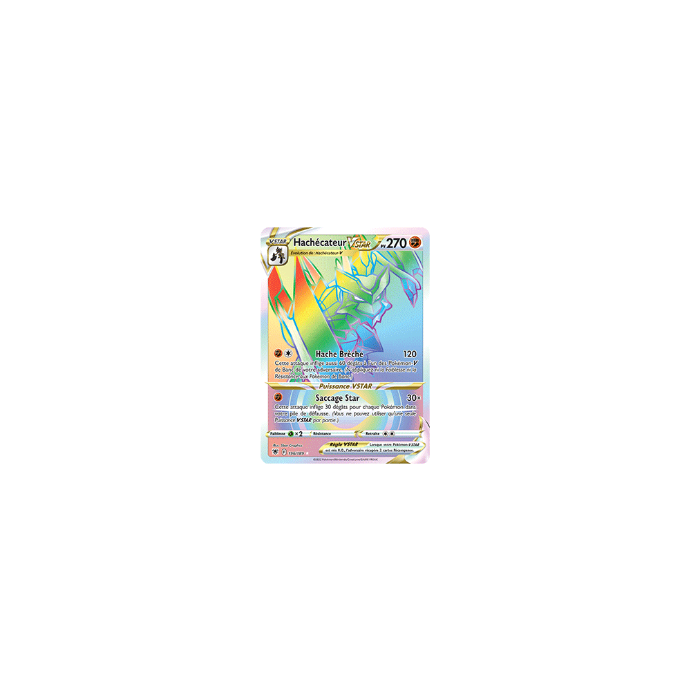 Hachécateur 196/189 : Joyau Arc-en-ciel rare de l'extension Pokémon Astres Radieux