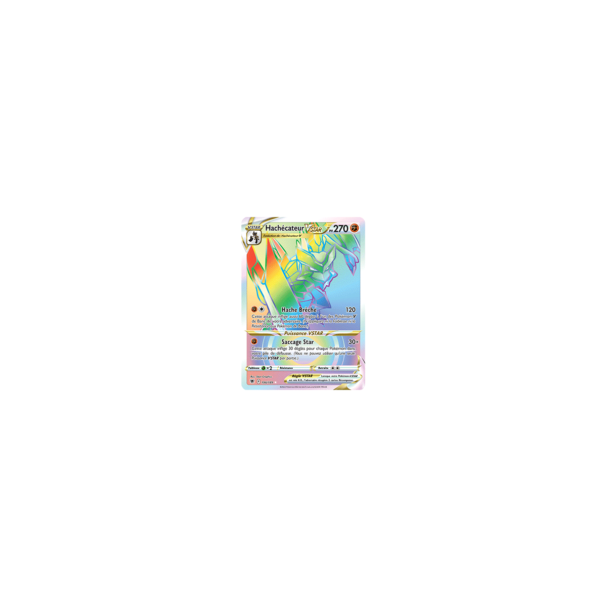 Hachécateur 196/189 : Joyau Arc-en-ciel rare de l'extension Pokémon Astres Radieux