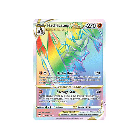 Hachécateur 196/189 : Joyau Arc-en-ciel rare de l'extension Pokémon Astres Radieux