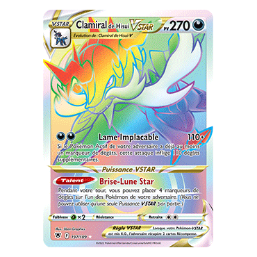 Clamiral de Hisui 197/189 : Joyau Arc-en-ciel rare de l'extension Pokémon Astres Radieux