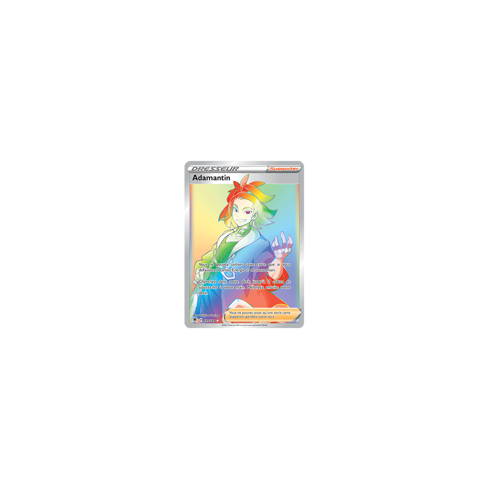 Adamantin 199/189 : Joyau Arc-en-ciel rare de l'extension Pokémon Astres Radieux