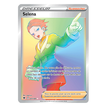 Carte Selena - Arc-en-ciel rare de Pokémon Astres Radieux 201/189