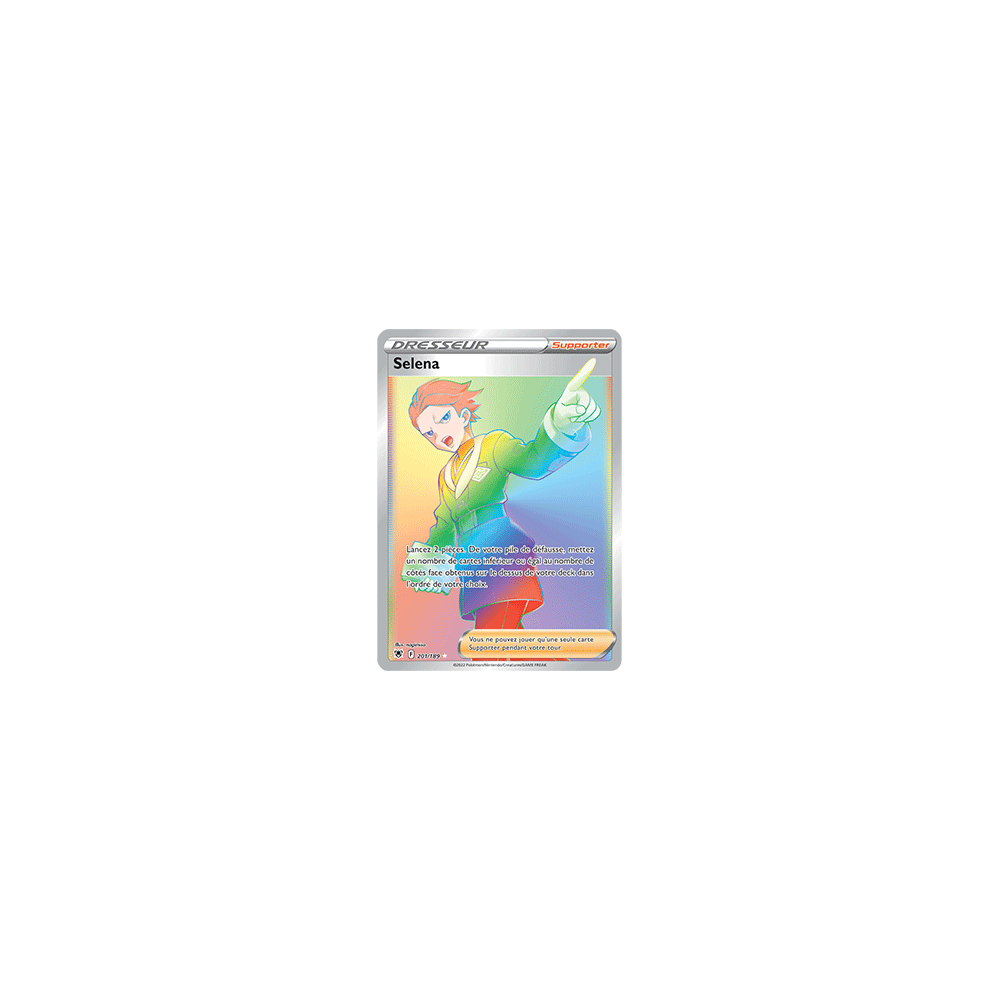 Carte Selena - Arc-en-ciel rare de Pokémon Astres Radieux 201/189