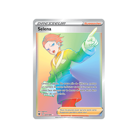 Carte Selena - Arc-en-ciel rare de Pokémon Astres Radieux 201/189