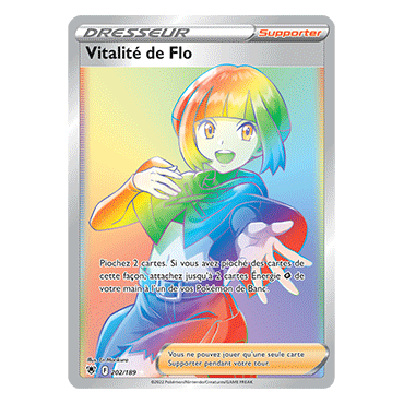 Carte Vitalité de Flo - Arc-en-ciel rare de Pokémon Astres Radieux 202/189