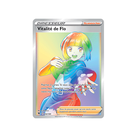 Carte Vitalité de Flo - Arc-en-ciel rare de Pokémon Astres Radieux 202/189